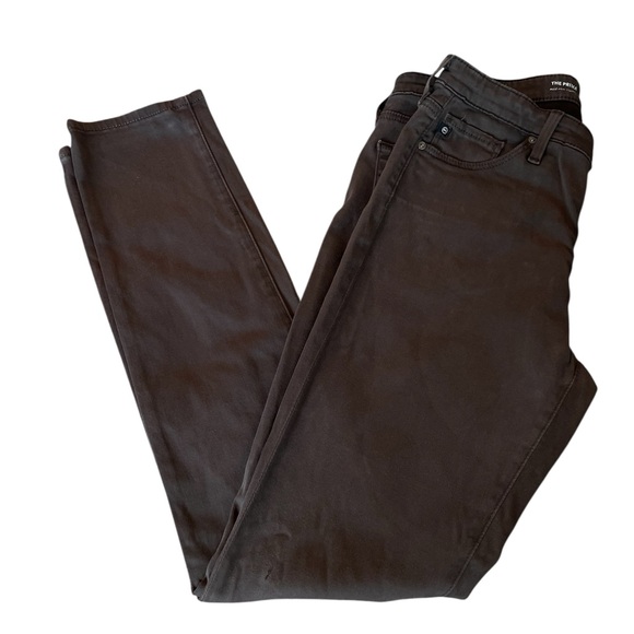 Ag Adriano Goldschmied Dark Gray the Prima Mid-Rise Cigarette Jean - Picture 1 of 7